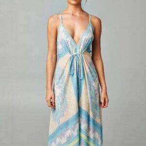 Bohemian style handkerchief scarf maxi dress